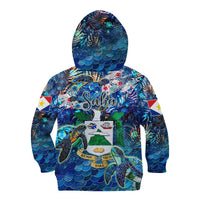Saba Kid Hoodie Sea Turtle Tropical Pattern - Wonder Print Shop