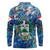Saba Long Sleeve Polo Shirt Sea Turtle Tropical Pattern - Wonder Print Shop