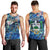 Saba Men Tank Top Sea Turtle Tropical Pattern - Wonder Print Shop