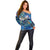 Saba Off Shoulder Sweater Sea Turtle Tropical Pattern - Wonder Print Shop