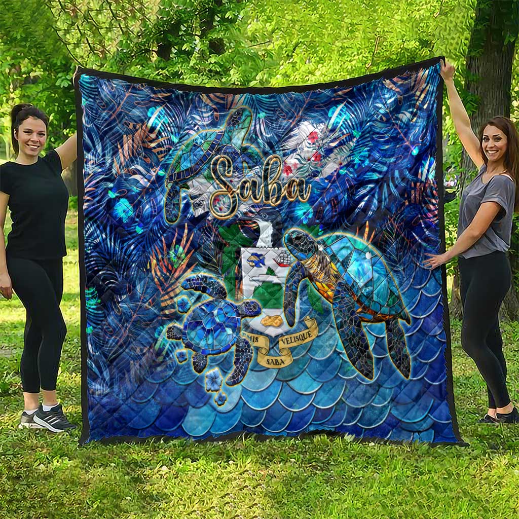 Saba Quilt Sea Turtle Tropical Pattern - Wonder Print Shop