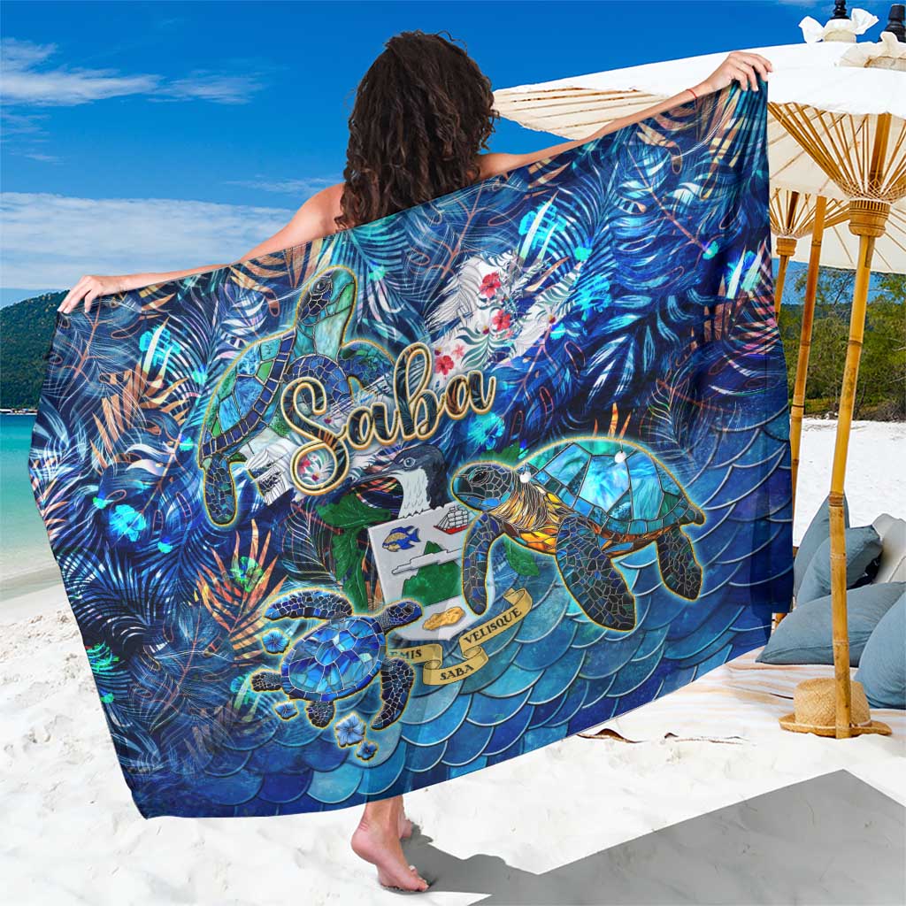 Saba Sarong Sea Turtle Tropical Pattern - Wonder Print Shop