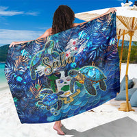 Saba Sarong Sea Turtle Tropical Pattern - Wonder Print Shop