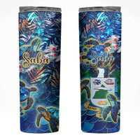 Saba Skinny Tumbler Sea Turtle Tropical Pattern - Wonder Print Shop
