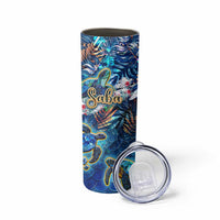 Saba Skinny Tumbler Sea Turtle Tropical Pattern - Wonder Print Shop