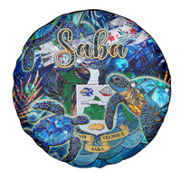 Saba Spare Tire Cover Sea Turtle Tropical Pattern - Wonder Print Shop