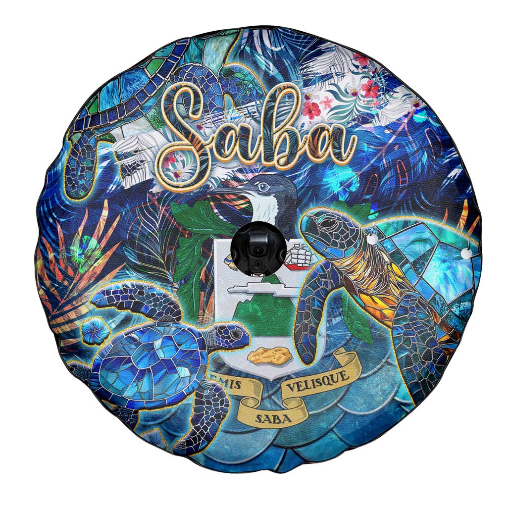 Saba Spare Tire Cover Sea Turtle Tropical Pattern - Wonder Print Shop