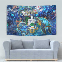 Saba Tapestry Sea Turtle Tropical Pattern - Wonder Print Shop