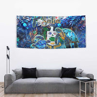 Saba Tapestry Sea Turtle Tropical Pattern - Wonder Print Shop