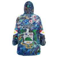 Saba Wearable Blanket Hoodie Sea Turtle Tropical Pattern - Wonder Print Shop