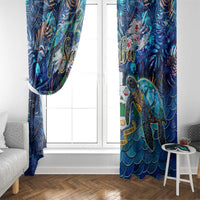 Saba Window Curtain Sea Turtle Tropical Pattern - Wonder Print Shop