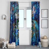 Saba Window Curtain Sea Turtle Tropical Pattern - Wonder Print Shop