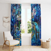 Saba Window Curtain Sea Turtle Tropical Pattern - Wonder Print Shop