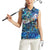 Saba Women Sleeveless Polo Shirt Sea Turtle Tropical Pattern - Wonder Print Shop