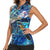 Saba Women Sleeveless Polo Shirt Sea Turtle Tropical Pattern - Wonder Print Shop