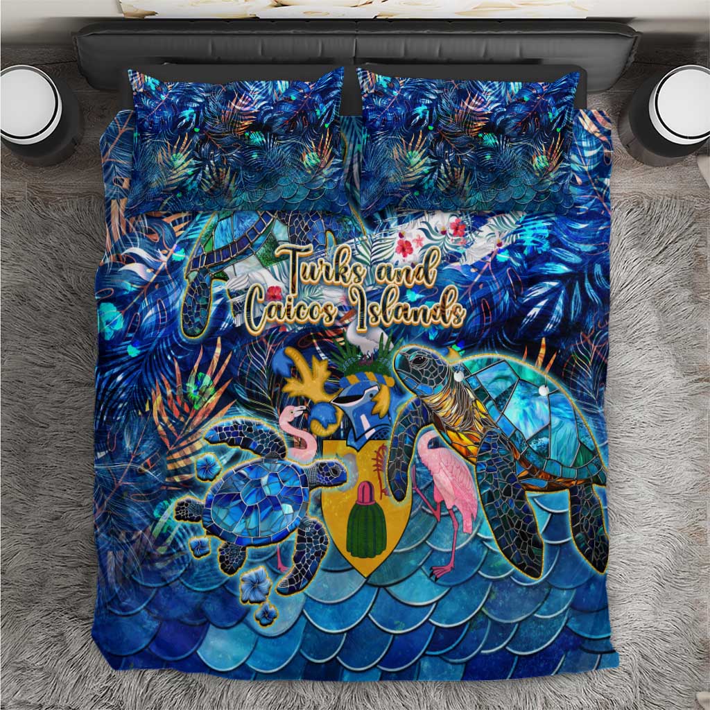 Turks and Caicos Islands Bedding Set Sea Turtle Tropical Pattern