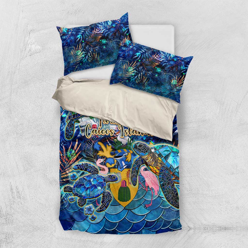 Turks and Caicos Islands Bedding Set Sea Turtle Tropical Pattern