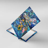 Turks and Caicos Islands Canvas Wall Art Sea Turtle Tropical Pattern