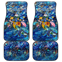 Turks and Caicos Islands Car Mats Sea Turtle Tropical Pattern