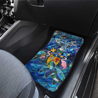 Turks and Caicos Islands Car Mats Sea Turtle Tropical Pattern
