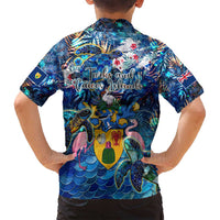 Turks and Caicos Islands Family Matching Puletasi and Hawaiian Shirt Sea Turtle Tropical Pattern
