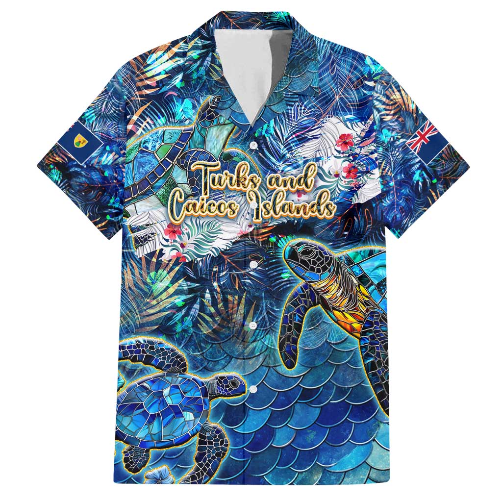 Turks and Caicos Islands Family Matching Puletasi and Hawaiian Shirt Sea Turtle Tropical Pattern