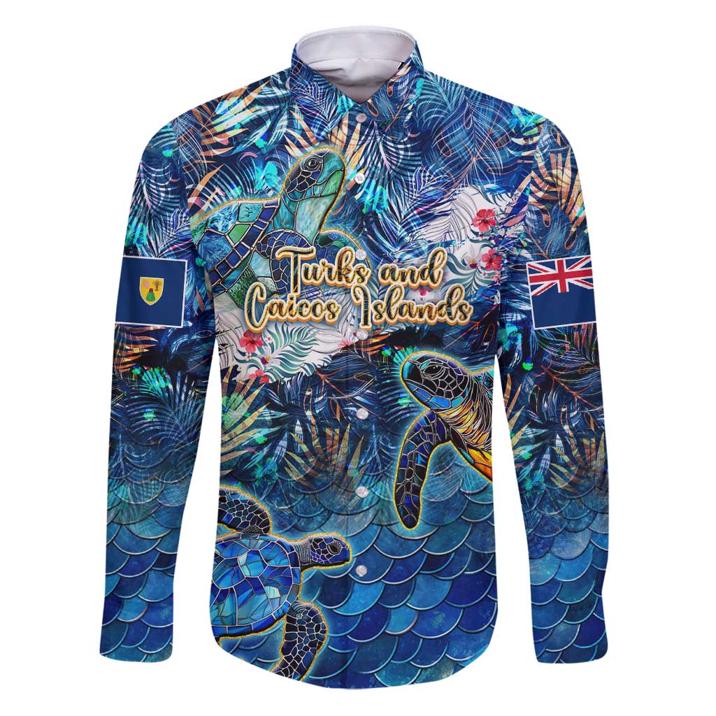 Turks and Caicos Islands Family Matching Puletasi and Hawaiian Shirt Sea Turtle Tropical Pattern