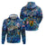 Turks and Caicos Islands Hoodie Sea Turtle Tropical Pattern - Wonder Print Shop