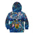 Turks and Caicos Islands Kid Hoodie Sea Turtle Tropical Pattern - Wonder Print Shop