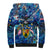 Turks and Caicos Islands Sherpa Hoodie Sea Turtle Tropical Pattern - Wonder Print Shop