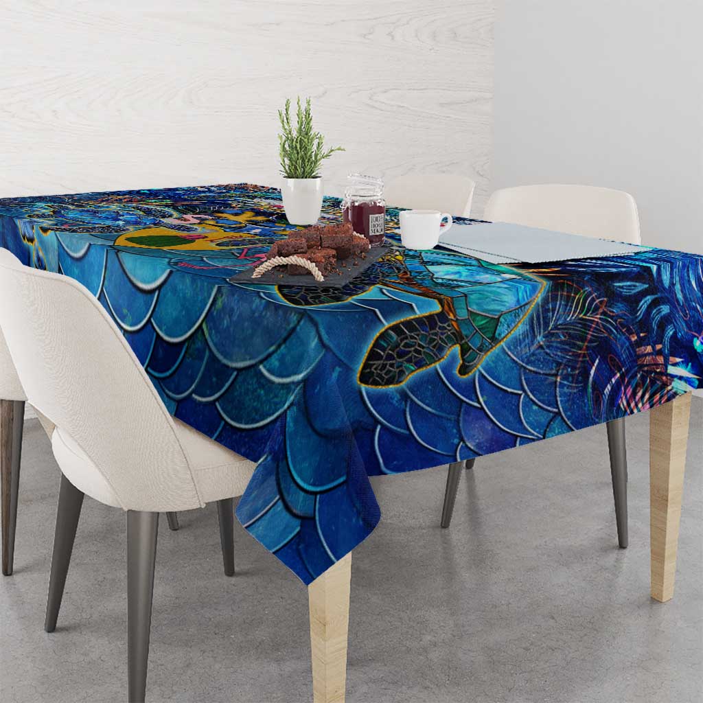 Turks and Caicos Islands Tablecloth Sea Turtle Tropical Pattern - Wonder Print Shop