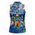 Turks and Caicos Islands Women Sleeveless Polo Shirt Sea Turtle Tropical Pattern - Wonder Print Shop