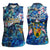 Turks and Caicos Islands Women Sleeveless Polo Shirt Sea Turtle Tropical Pattern - Wonder Print Shop