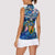 Turks and Caicos Islands Women Sleeveless Polo Shirt Sea Turtle Tropical Pattern - Wonder Print Shop