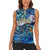 Turks and Caicos Islands Women Sleeveless Polo Shirt Sea Turtle Tropical Pattern - Wonder Print Shop