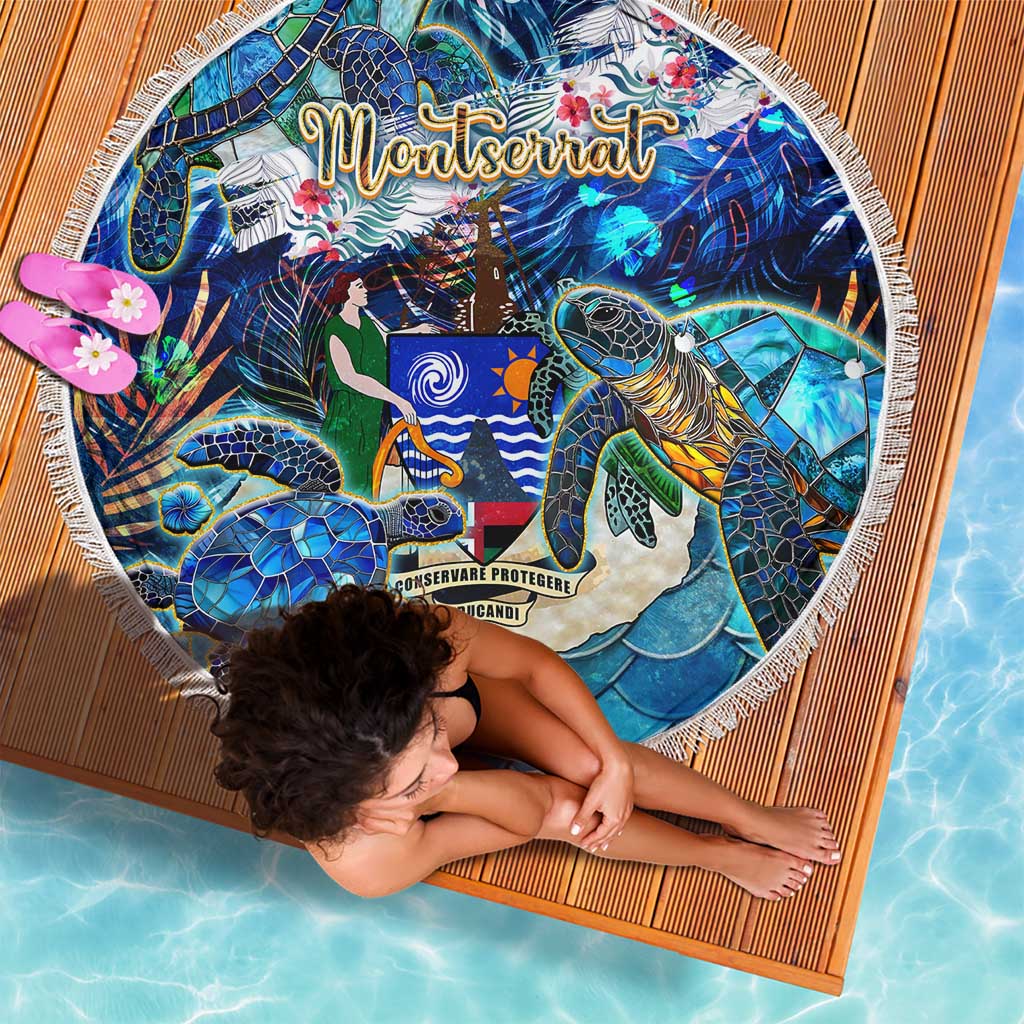 Montserrat Beach Blanket Sea Turtle Tropical Pattern