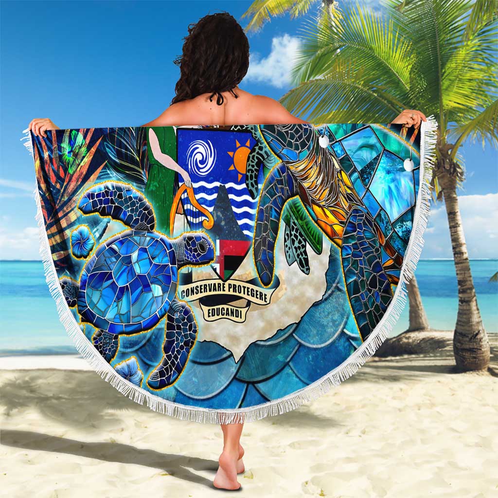 Montserrat Beach Blanket Sea Turtle Tropical Pattern