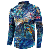 Montserrat Button Sweatshirt Sea Turtle Tropical Pattern