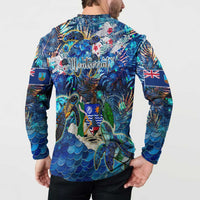 Montserrat Button Sweatshirt Sea Turtle Tropical Pattern