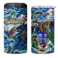 Montserrat 4 in 1 Can Cooler Tumbler Sea Turtle Tropical Pattern