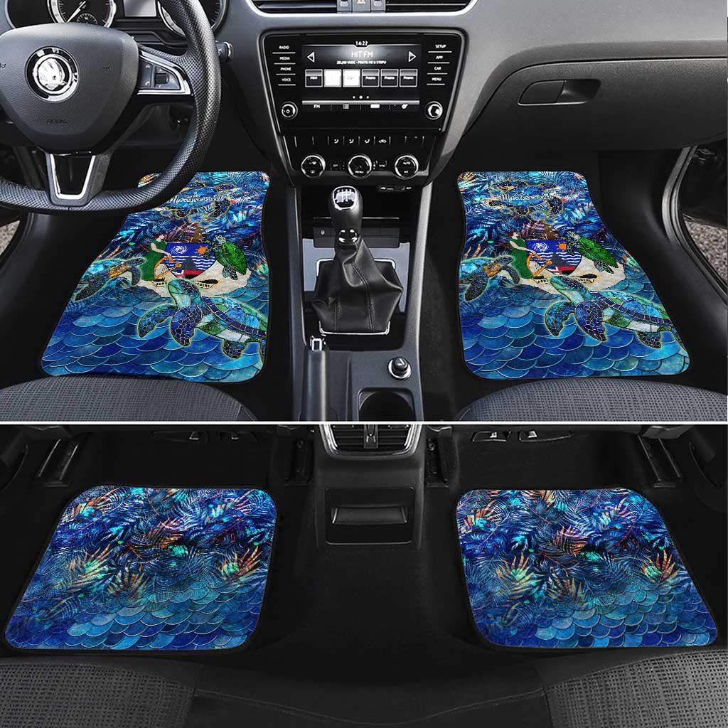 Montserrat Car Mats Sea Turtle Tropical Pattern