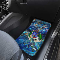 Montserrat Car Mats Sea Turtle Tropical Pattern