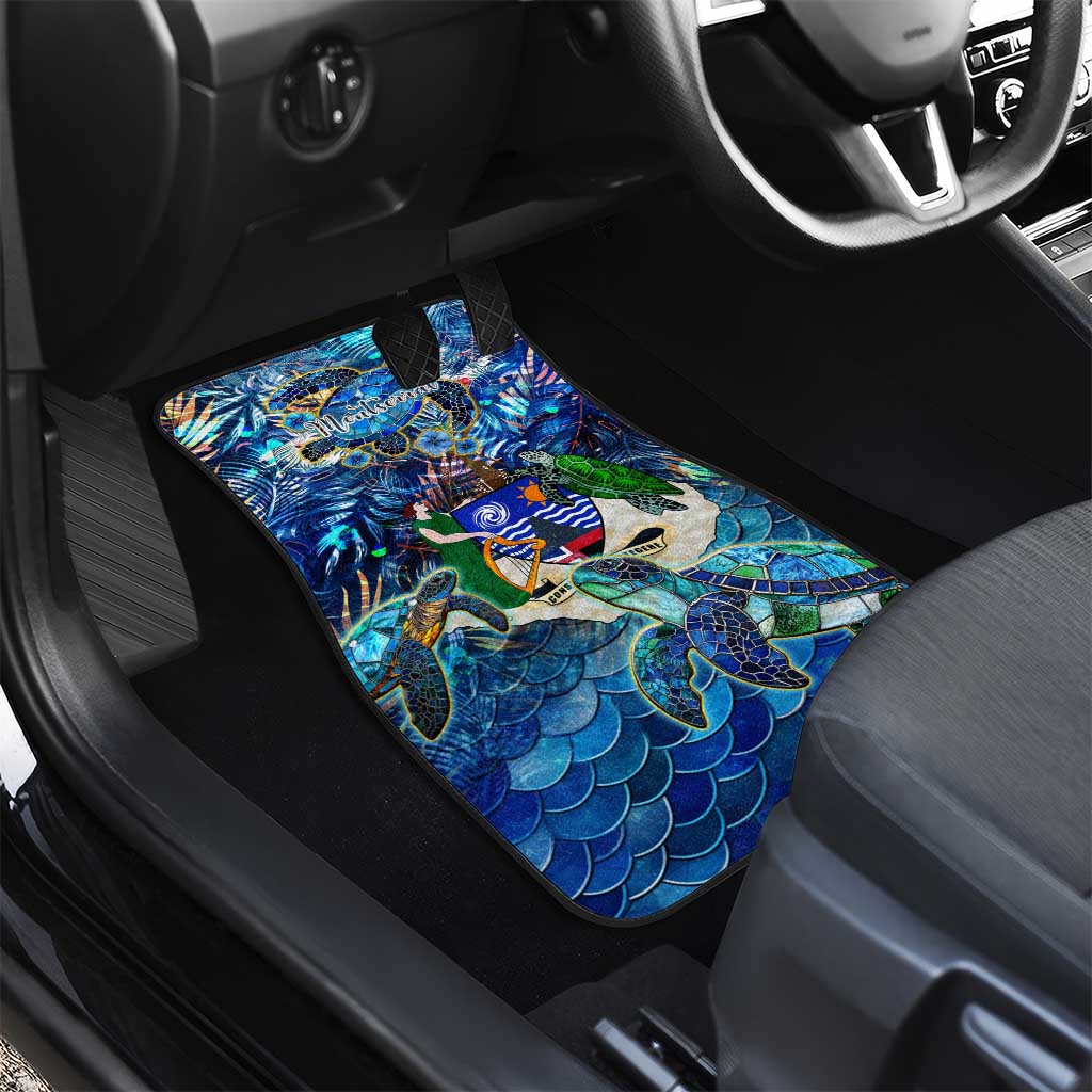 Montserrat Car Mats Sea Turtle Tropical Pattern