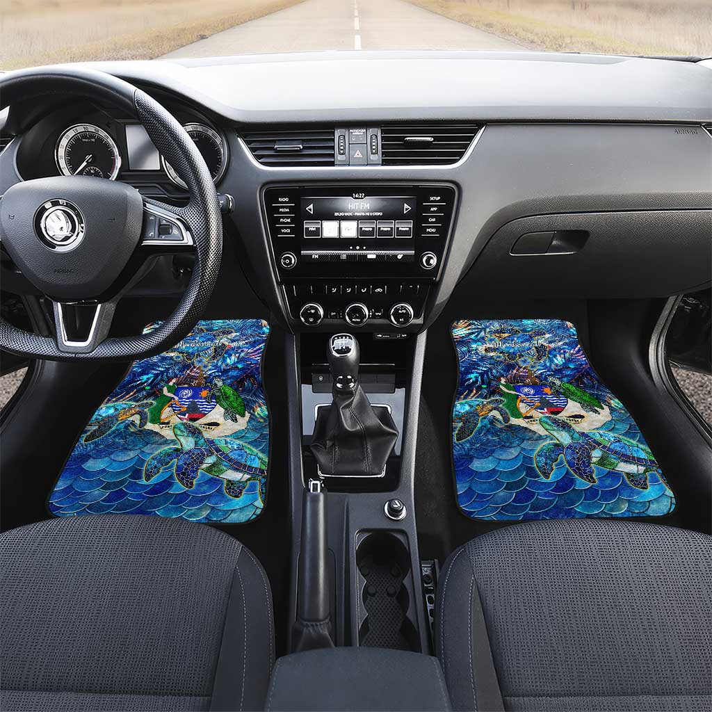 Montserrat Car Mats Sea Turtle Tropical Pattern