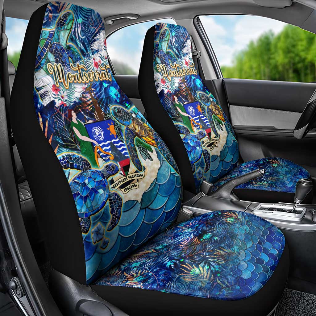 Montserrat Car Seat Cover Sea Turtle Tropical Pattern