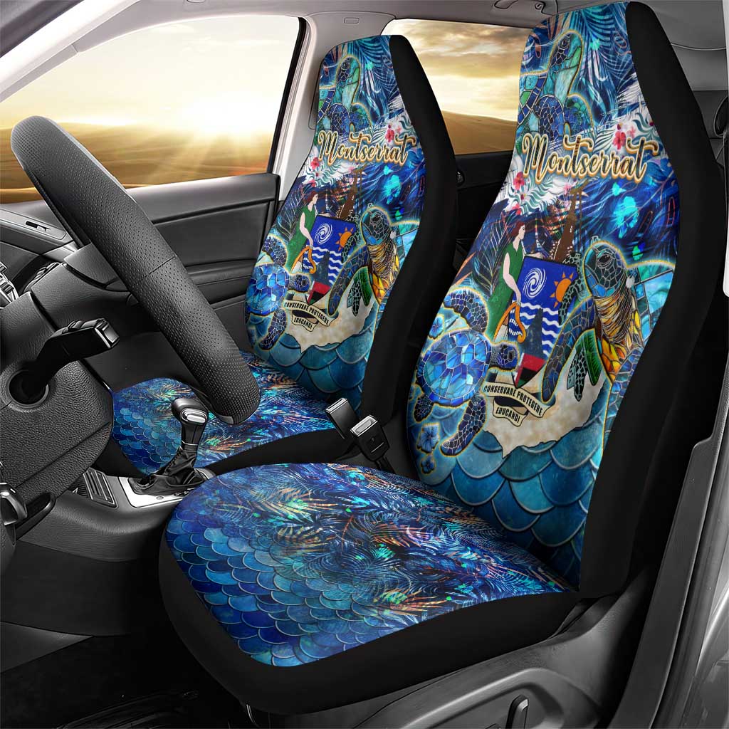Montserrat Car Seat Cover Sea Turtle Tropical Pattern