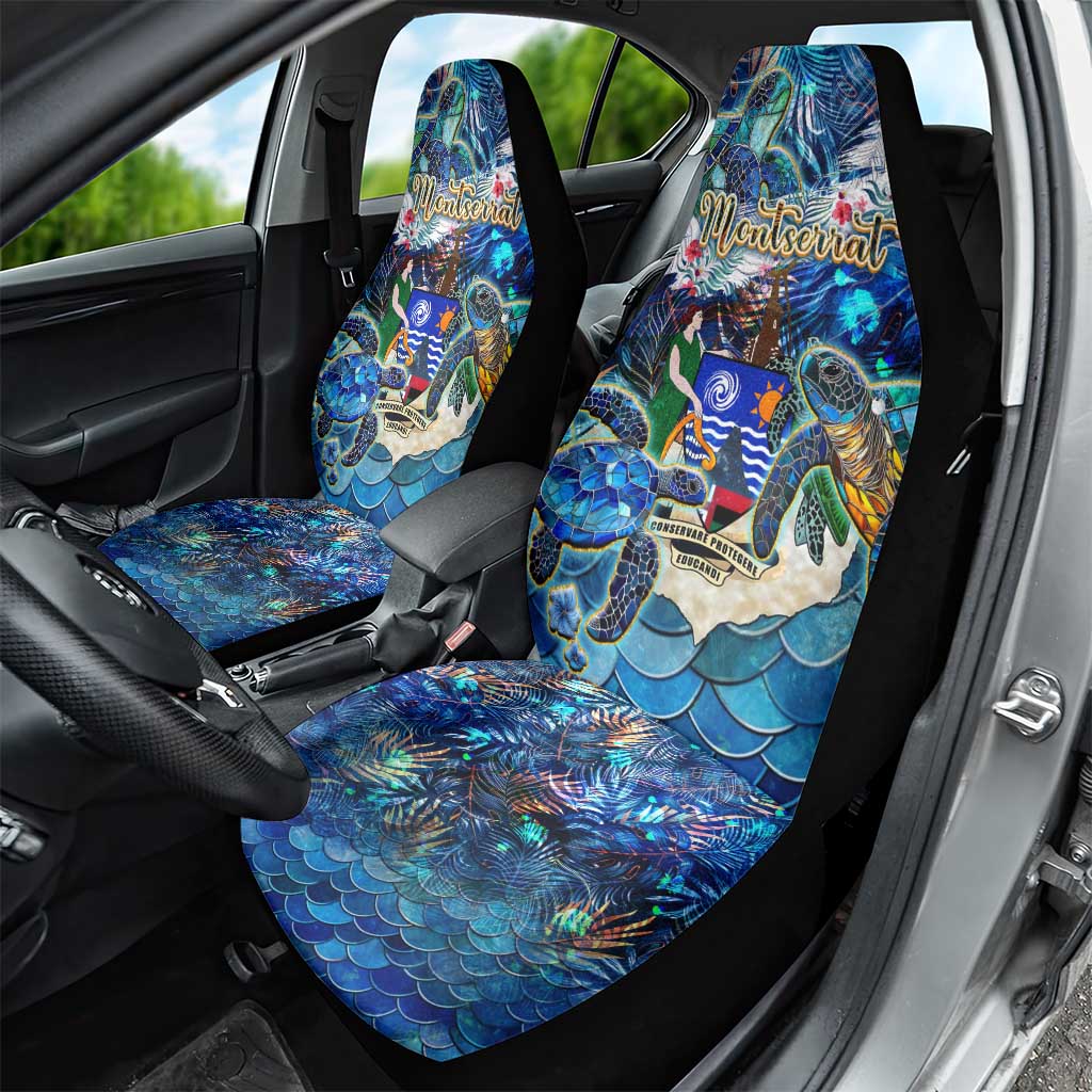Montserrat Car Seat Cover Sea Turtle Tropical Pattern
