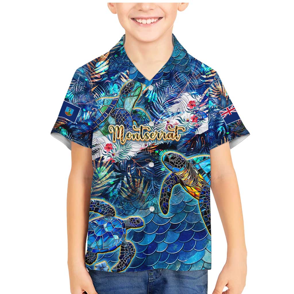 Montserrat Family Matching Mermaid Dress and Hawaiian Shirt Sea Turtle Tropical Pattern