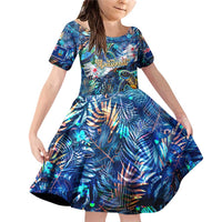 Montserrat Family Matching Off Shoulder Short Dress and Hawaiian Shirt Sea Turtle Tropical Pattern - Wonder Print Shop