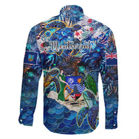 Montserrat Family Matching Puletasi and Hawaiian Shirt Sea Turtle Tropical Pattern